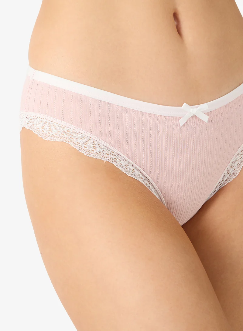 Ginger  3PC Lace Detail Cheeky Brief for Women | Best Price UAE